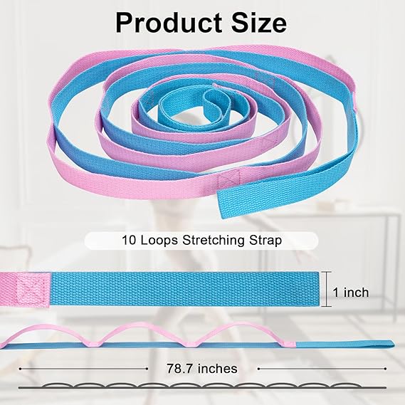 10-Loop Yoga Stretching Strap